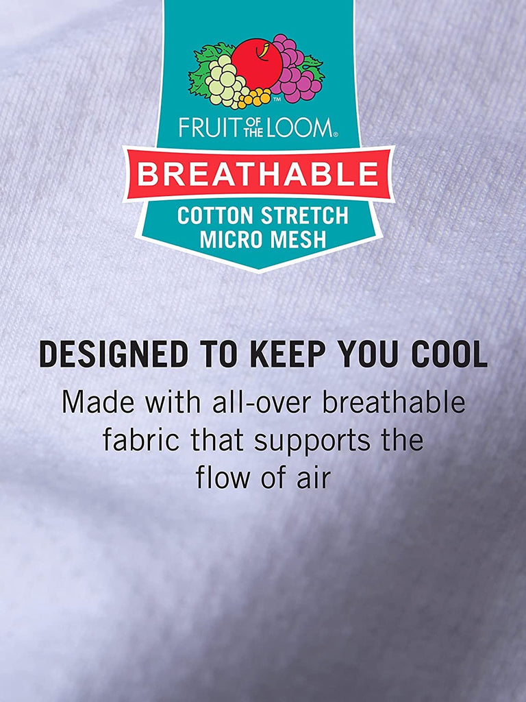 Fruit of the Loom Men's Breathable Undershirts, Designed to Keep You Cool
