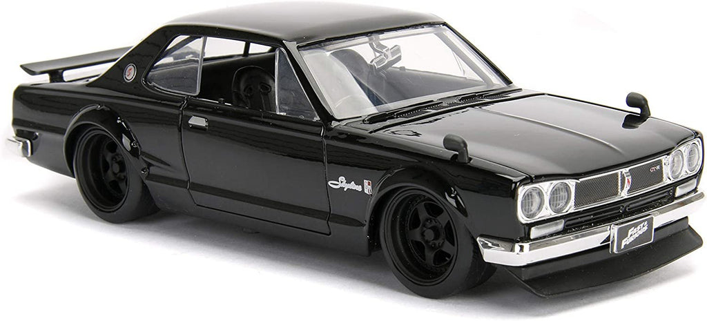 Jada Toys Fast & Furious 1:24 Brians's Nissan Skyline 2000 GT-R Die-cast Car, Toys for Kids and Adults (JA99686) , Black
