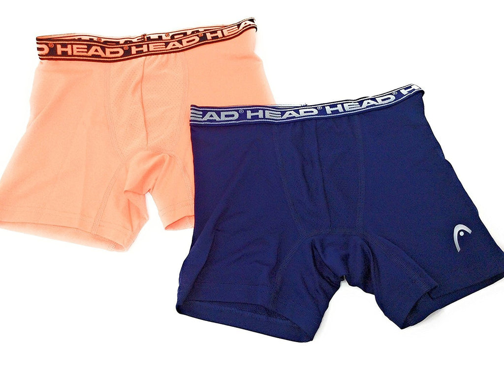 HEAD Boys Performance Boxer Briefs 2-Pack S-XL Polyester/Spandex Underwear