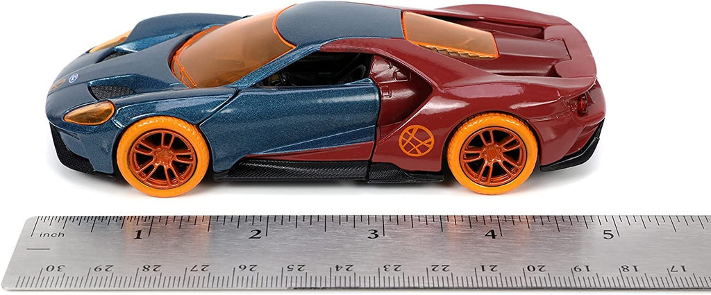 Jada Toys Marvel 1:32 2017 Ford GT Die-cast Car with 1.65" Dr. Strange Figure, Toys for Kids and Adults