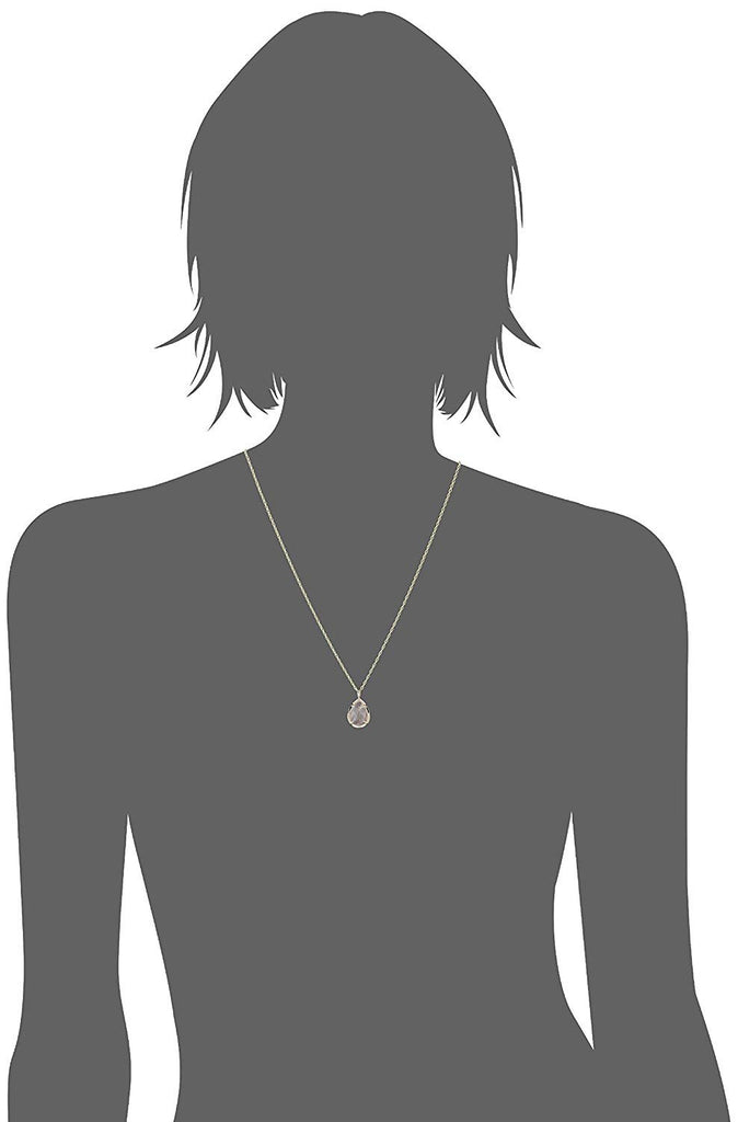Kendra Scott Signature Kiri Gold plated Rose Quartz Pendant Necklace, 18" + 2" Extender