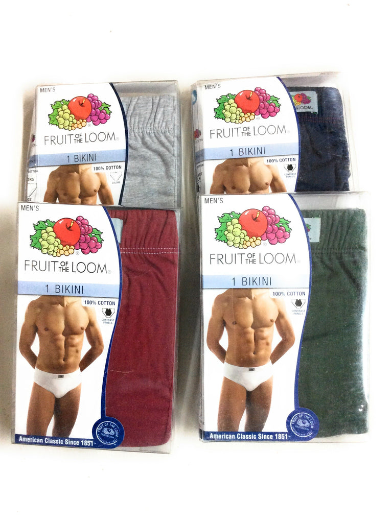Fruit of the Loom Men's Bikini Briefs 4-pack Assorted Colors S-2XL SPECIAL BOX