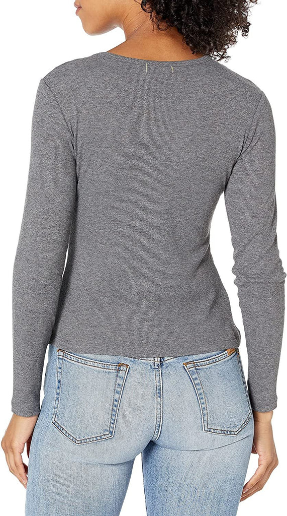 Alternative Women's l/s mia Rib Crew, ash Heather, M