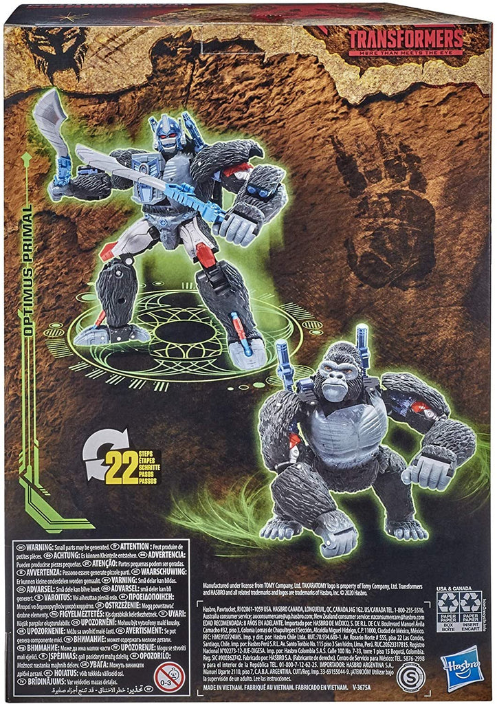 Transformers Toys Generations War for Cybertron: Kingdom Voyager WFC-K8 Optimus Primal Action Figure - Kids Ages 8 and Up, 7-inch