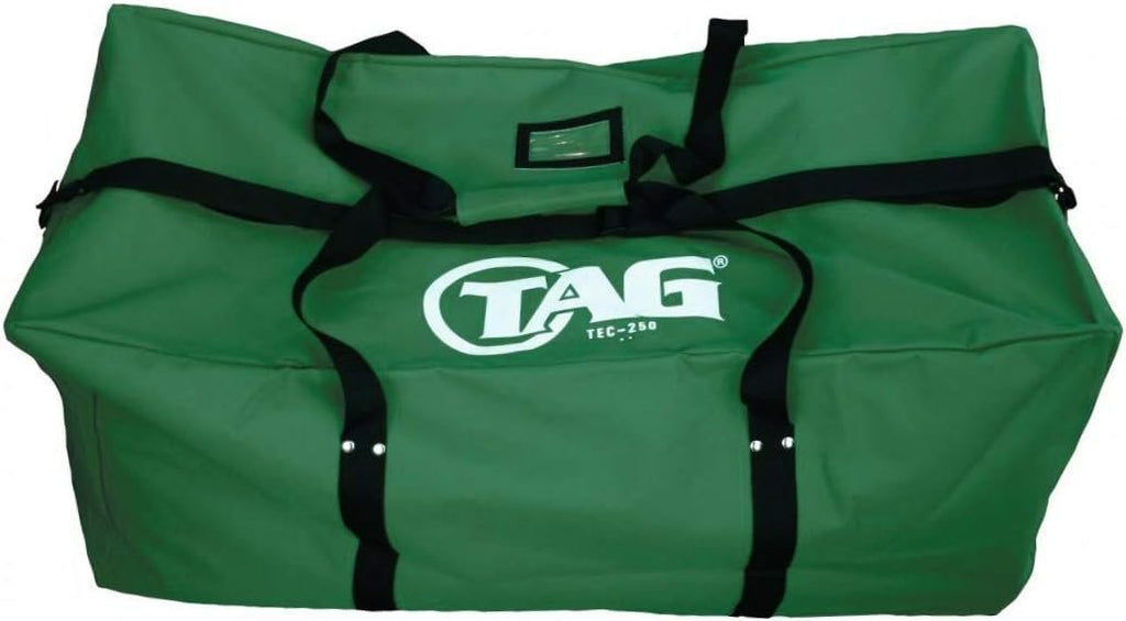 TAG All-Purpose Sports Equipment Bag, Large Gym Duffle Bag with Rubber Bottom, ID Card Holder (Dark Green)