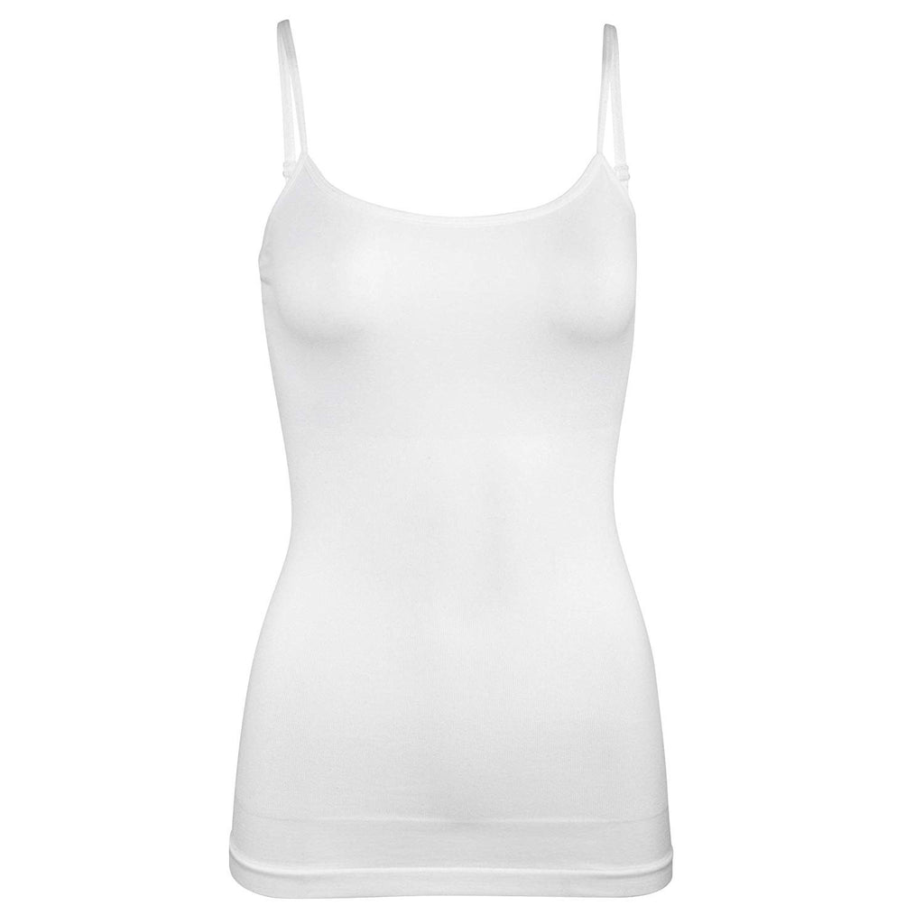 Donna Loren Women's Adjustable Spaghetti Strap Body Shaping Tank Top Camisole Shapewear, 2-Piece Set