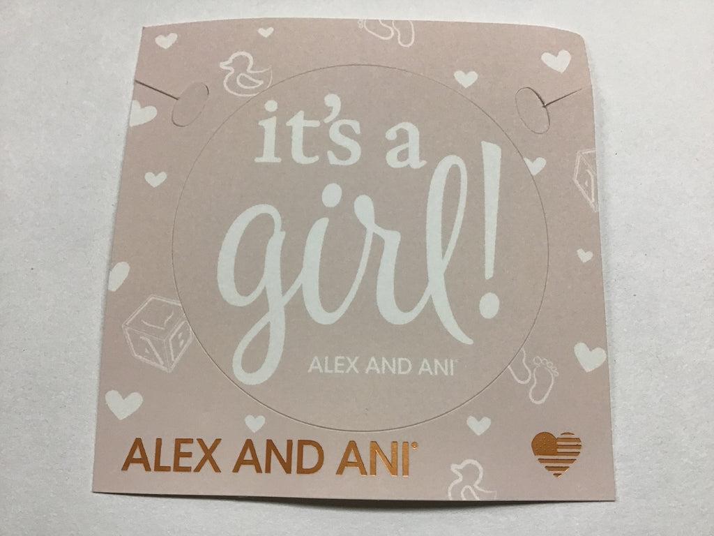 Alex and Ani Women's Color Infusion It's A Girl Bangle Bracelet, Shiny Silver, Expandable