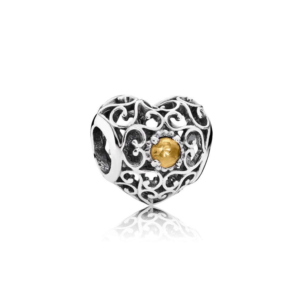 PANDORA Signature Heart Birthstone Charm with Accent 791784