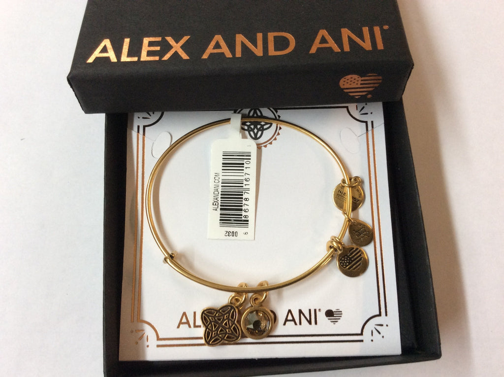 Alex and Ani Womens Wisdom Bangle Rafaelian Gold One Size