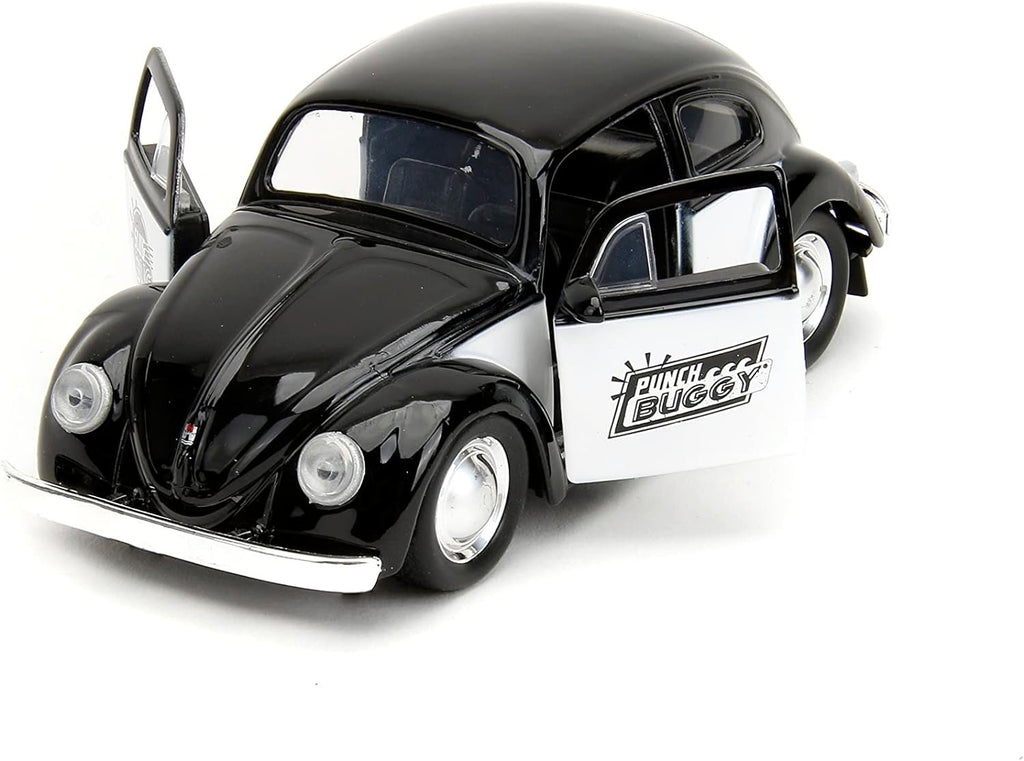 Punch Buggy 1:32 Scale 1959 Volkswagen Beetle Die-cast Car with Mini Gloves Accessory (Black), Toys for Kids and Adults