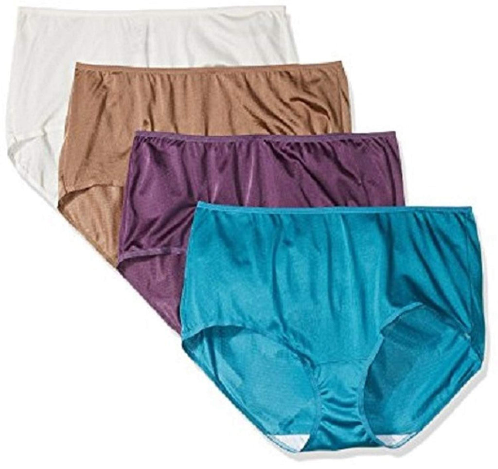Fruit Of The Loom Women's Fit For Me Plus Size 100% Nylon Briefs (Value Packs)