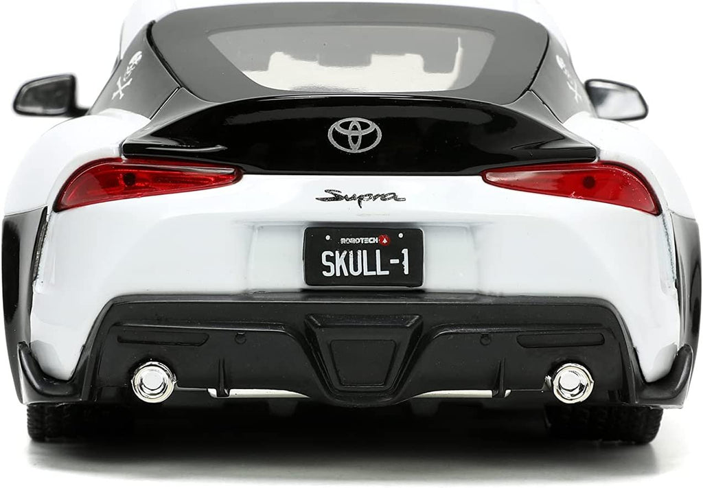 Robotech 1:24 2020 Toyota Supra Die-cast Car & 2.75" Roy Focker Figure, Toys for Kids and Adults