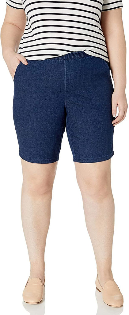 JUST MY SIZE Women's Plus Size 2 Pocket Pull on Short