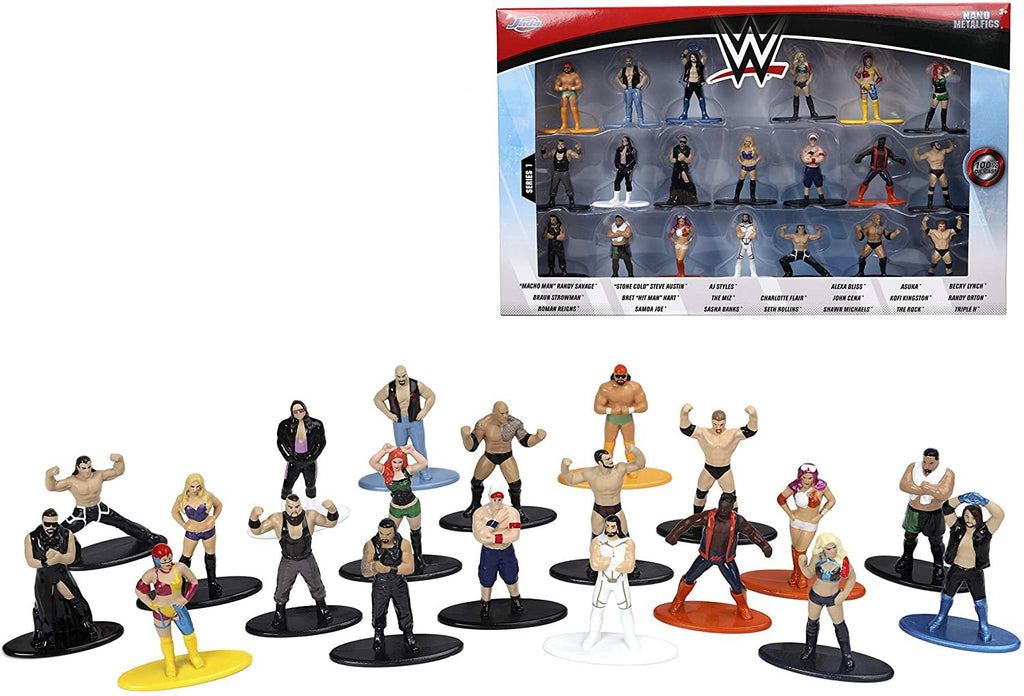 Jada Toys WWE 1.65"" Die-cast Metal Collectible Figures 20-Pack Wave 2, Toys for Kids and Adults (30817) , Blue