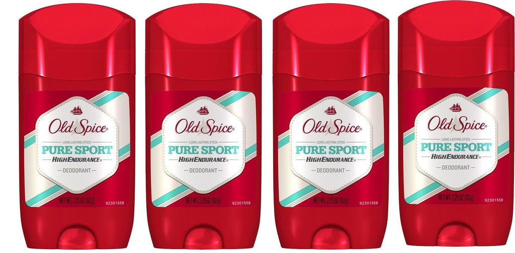 Old Spice High Endurance Pure Sport Scent Men's Deodorant, 2 Twin Packs of 2.25 Oz, 4 Total Pack