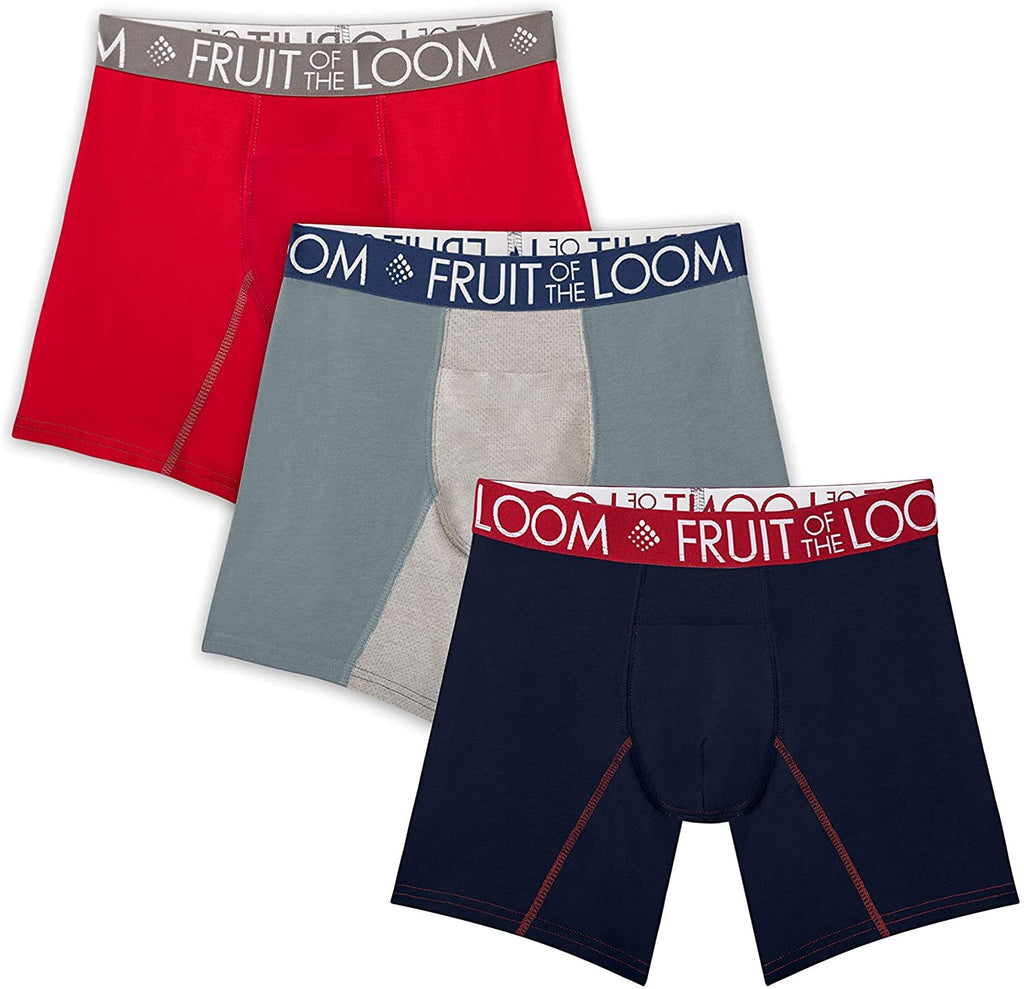Fruit of the Loom Men's Breathable Cotton Boxer Briefs (Regular & Big Man)