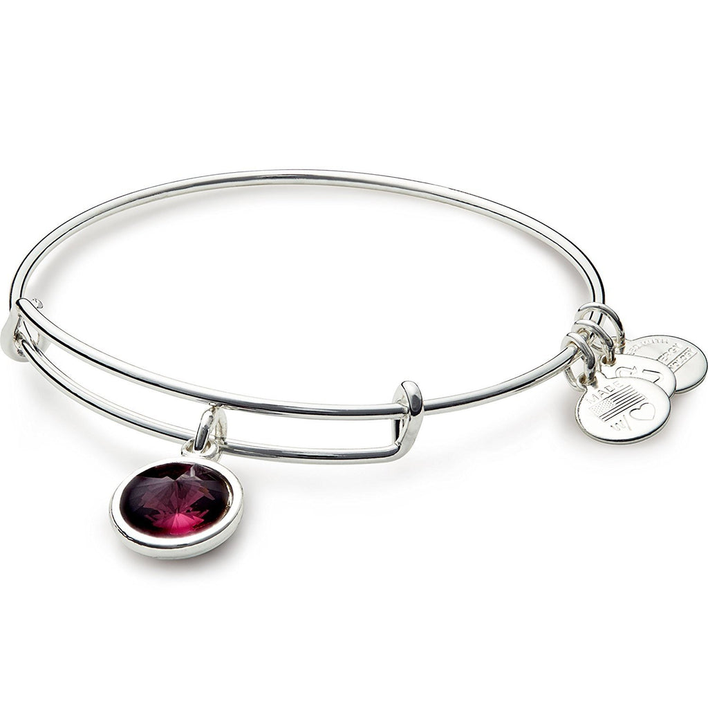Alex and Ani Bangle Bar Imitation Birthstone Bangle Bracelet, 2.75"