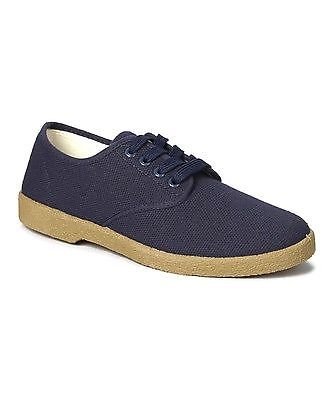 Zig Zag Canvas Oxford Shoes Navy Winos Sizes 6.5-13