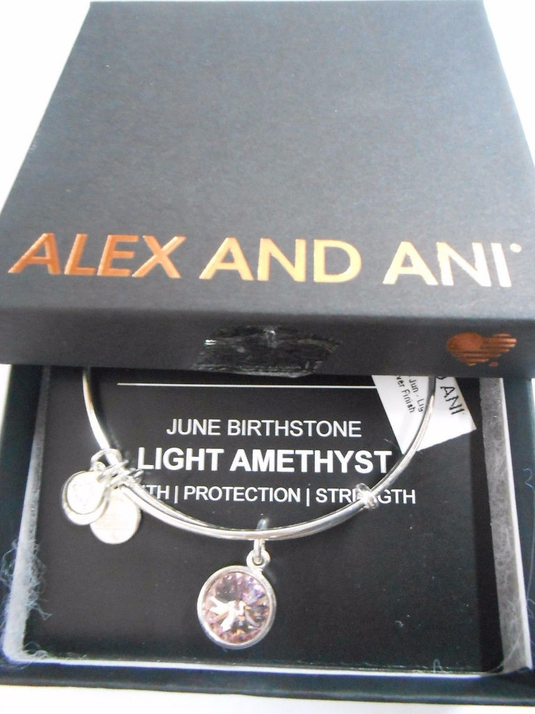 Alex and Ani Bangle Bar Imitation Birthstone Bangle Bracelet, 2.75"