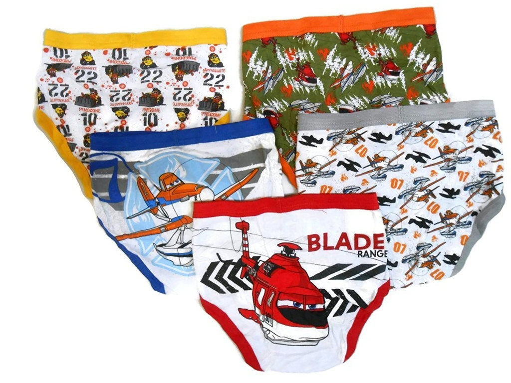 Disney Planes Little Big Boys' 5-Pack Assorted Briefs, Size 4-6 yrs