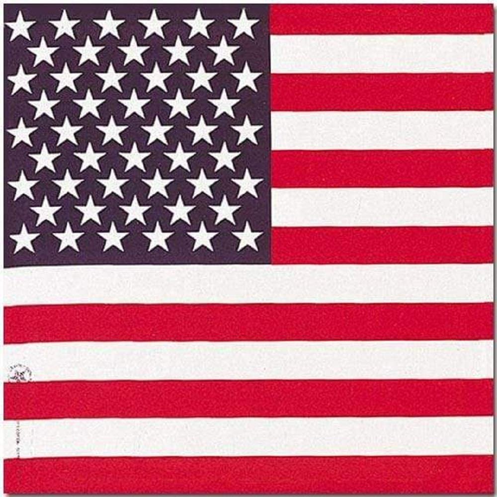 Mens 12-Pack Bandanas American Flag Patriotic