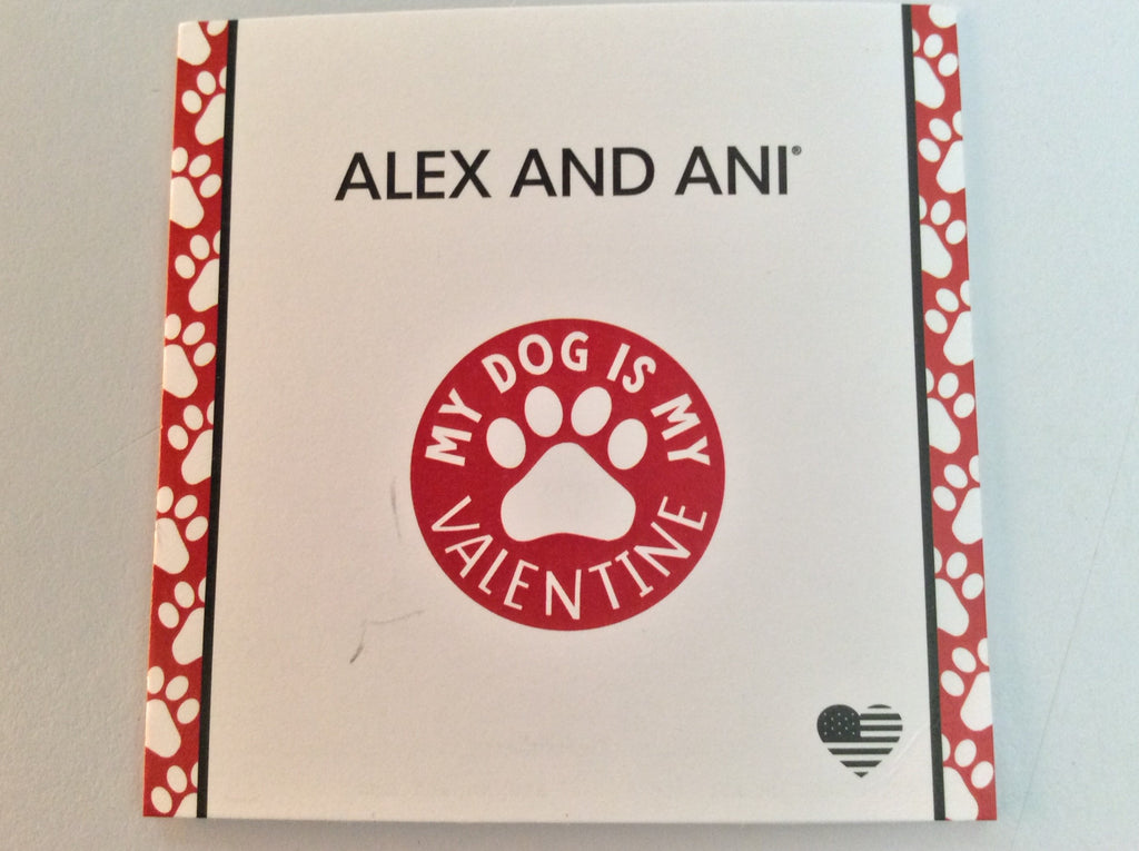 Alex and Ani Womens Charity by Design My Dog is My Valentine Bangle Bracelet