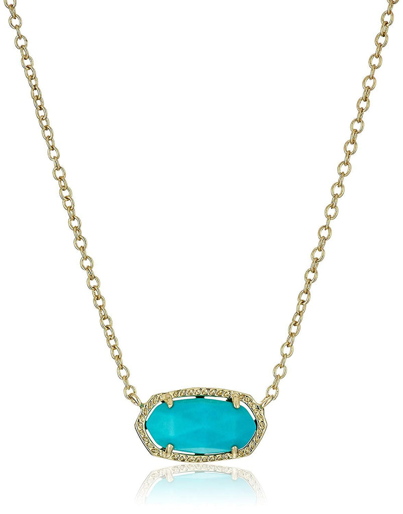 Kendra Scott "Signature" Elisa Gold plated Turquoise Magnesite Pendant Necklace