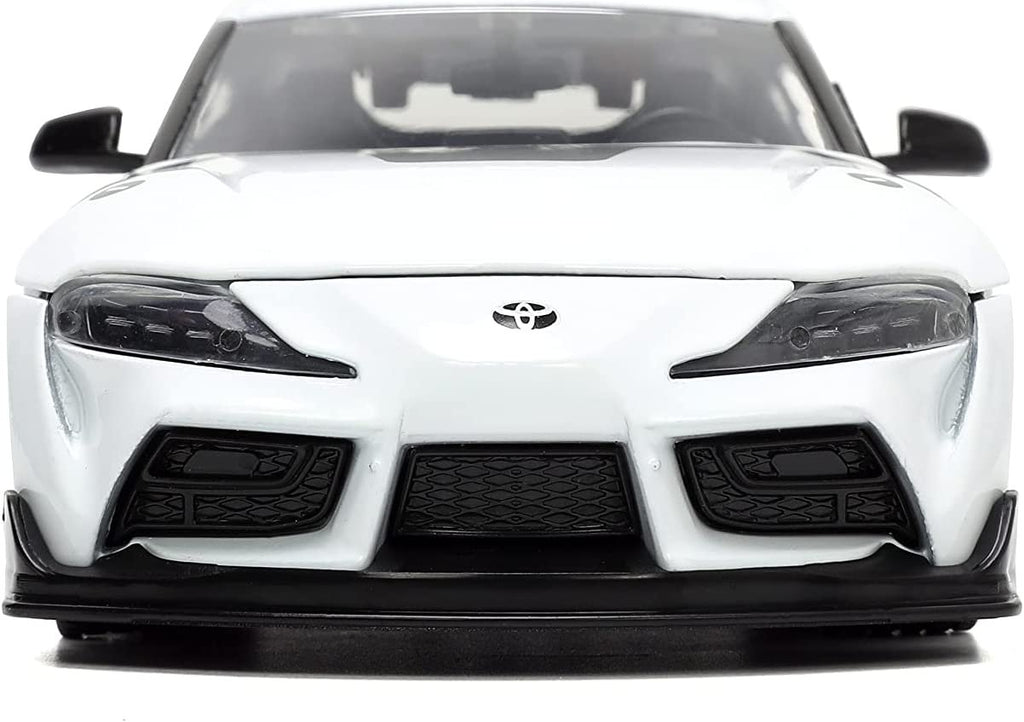 Robotech 1:24 2020 Toyota Supra Die-cast Car & 2.75" Rick Hunter Figure, Toys for Kids and Adults