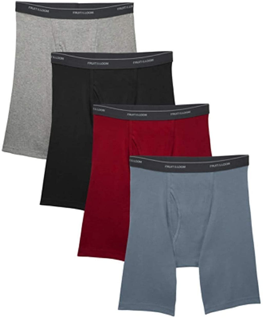 Fruit of the Loom Men's Boxer Briefs 5-Pack Signature/Regular Long Leg/Regular Leg S-2X