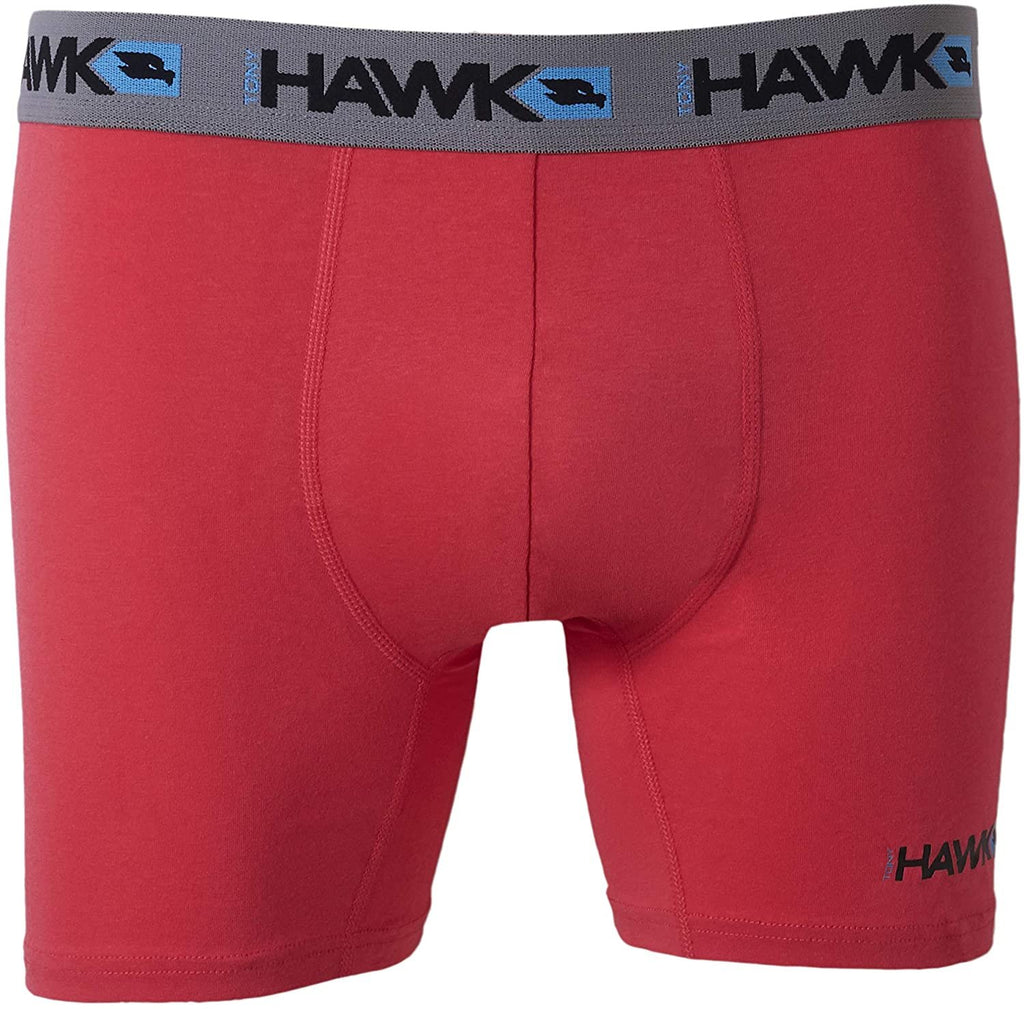 TONY HAWK Mens Athletic Boxer Briefs - Cotton/Spandex 6-Pack Stretch Training Breathable No Fly Small-5X