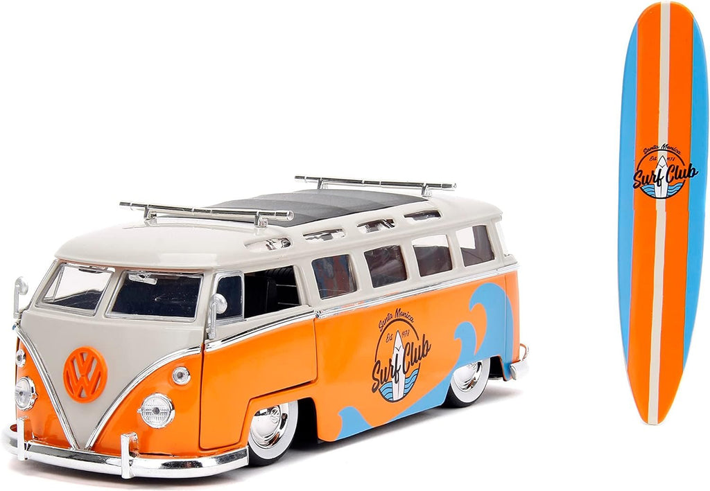 Punch Buggy Slug Bug 1:24 1962 Volkswagen Bus Die-Cast Car, Toys for Kids and Adults