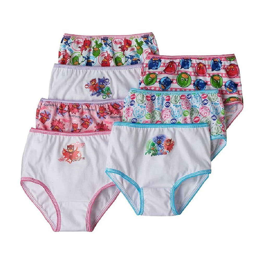 PJ Masks Toddler Girls' 7-Pack Brief Bikini Panty Underwear, PJ Mask Tgirl-Multi, 4T