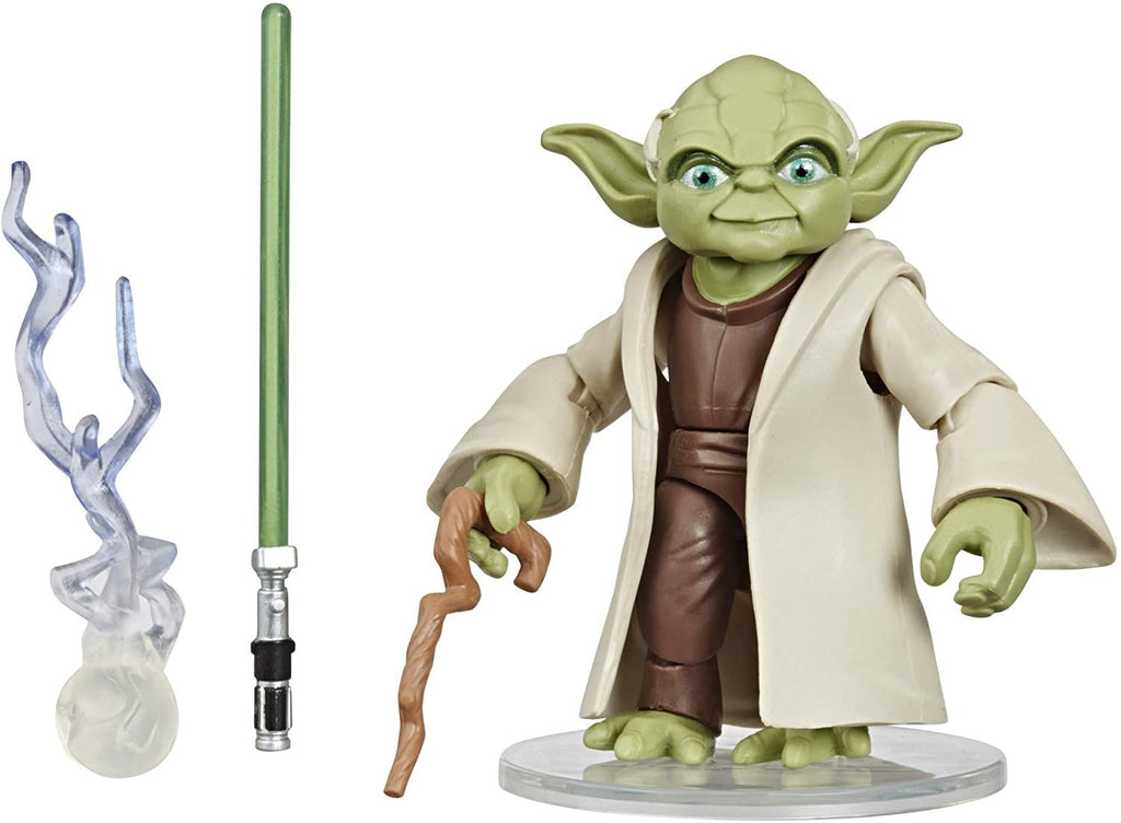 Star Wars Galaxy of Adventures Yoda Toy 5-inch Scale Action Figure with Fun Lightsaber Accessory Feature, Toys for Kids Ages 4 and Up