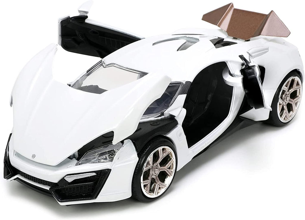 Hyper-Spec 1:24 W Motors Lykan Hypersport Die-cast Car White, Toys for Kids and Adults