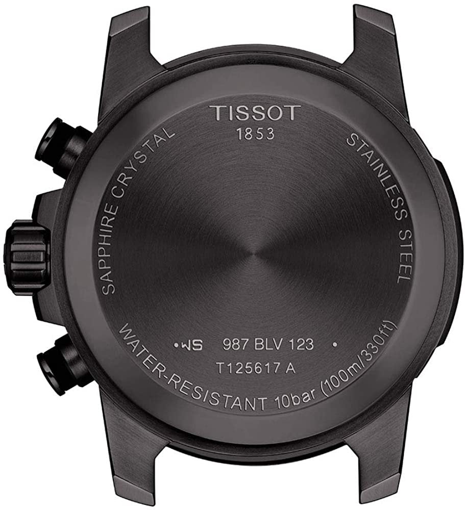 Tissot Men's Supersport Chrono Swiss Quartz Stainless Steel Strap, Black, 22 Casual Watch (Model: T1256173305100)