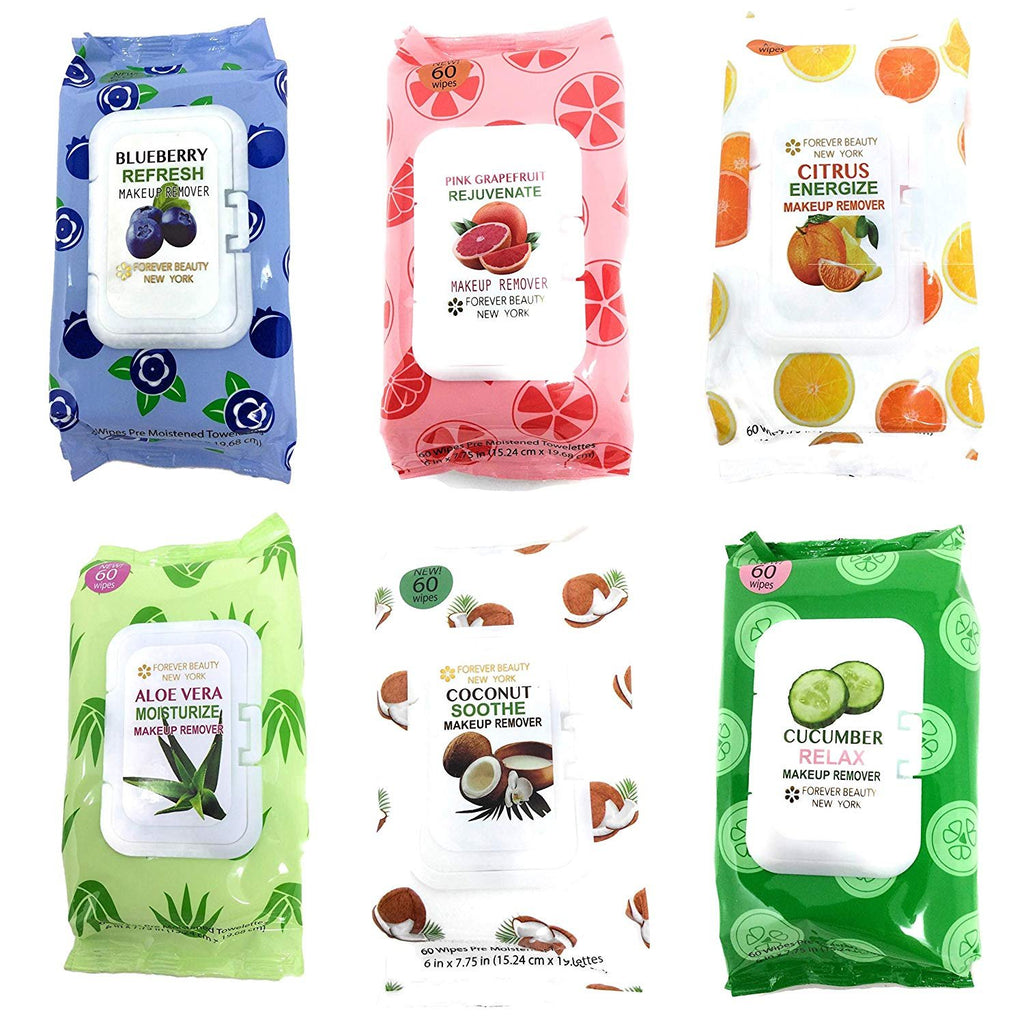 Forever Beauty Makeup Removing Wipes Face Cleaning Fragarant, 60 Count, Alcohol Free