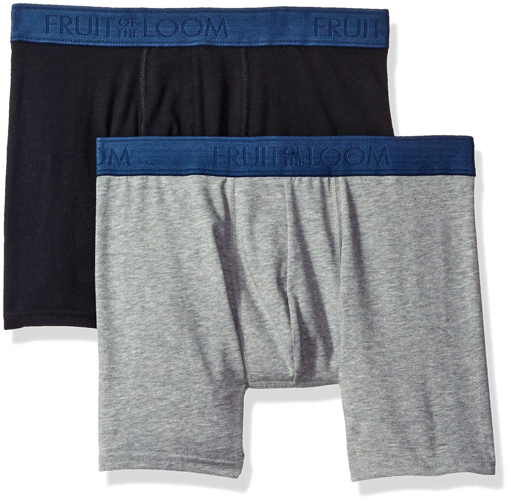 Fruit of the Loom Men's Cotton Stretch Boxer Brief (Packs of 2 and 4)