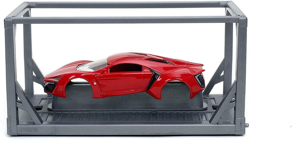 Jada Toys Fast & Furious 1:55 Lykan Hypersport Build N' Collect Die-cast Model Kit, Toys for Kids and Adults, Red