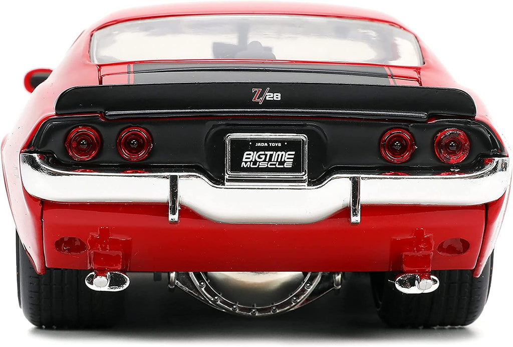 Jada Toys Big Time Muscle 1:24 1971 Chevy Camaro Z28 Die-cast Car Red/Black, Toys for Kids and Adults