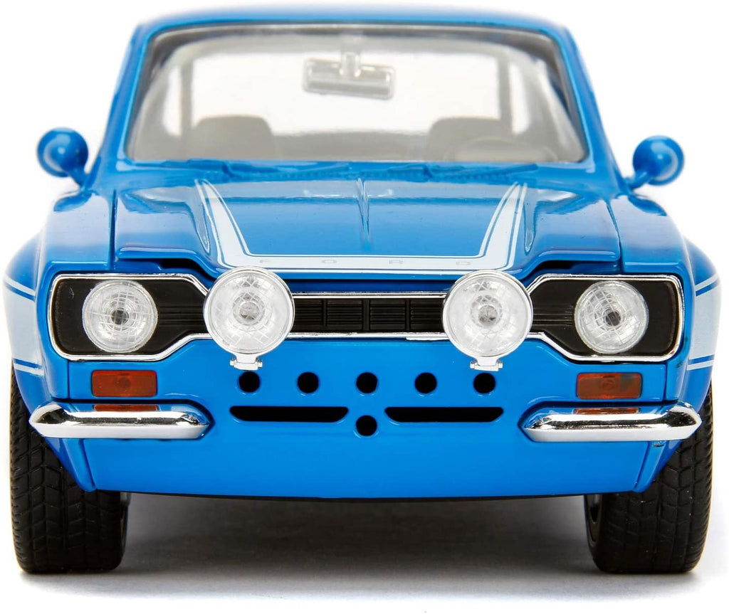 Jada Toys 1:24 Fast & Furious - Brian's Ford Escort RS2000 Mk1, Blue With White Stripes