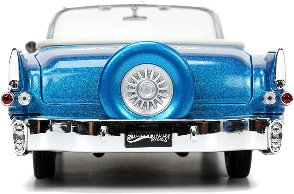M&M's 1:24 1956 Cadillac El Dorado Die-cast Car w/ 2.75" Blue Figure, Toys for Kids and Adults