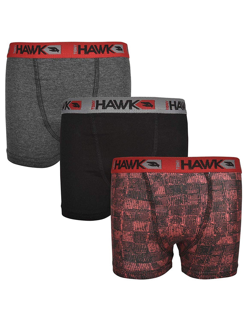 Tony Hawk Boys' Boxer Briefs 9-Pack Value Cotton Blend Toddler-Big Kid Sizes No Fly Underwear