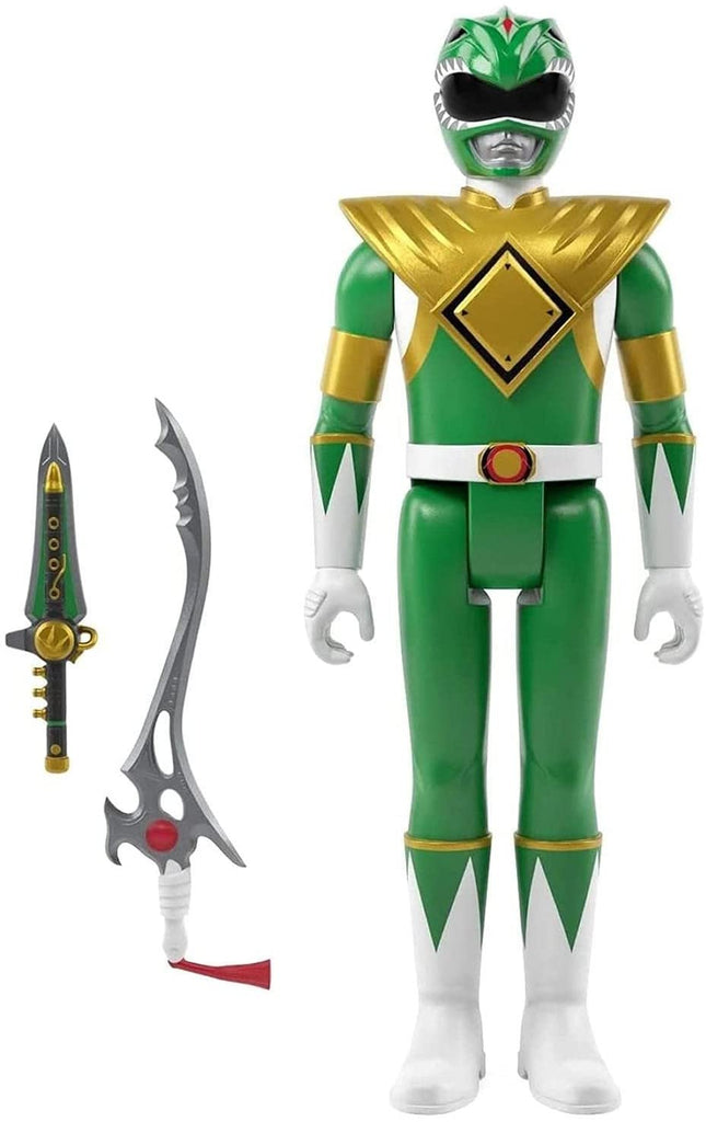 Super7 Mighty Morphin Power Rangers: Green Ranger Reaction Figure, Multicolor