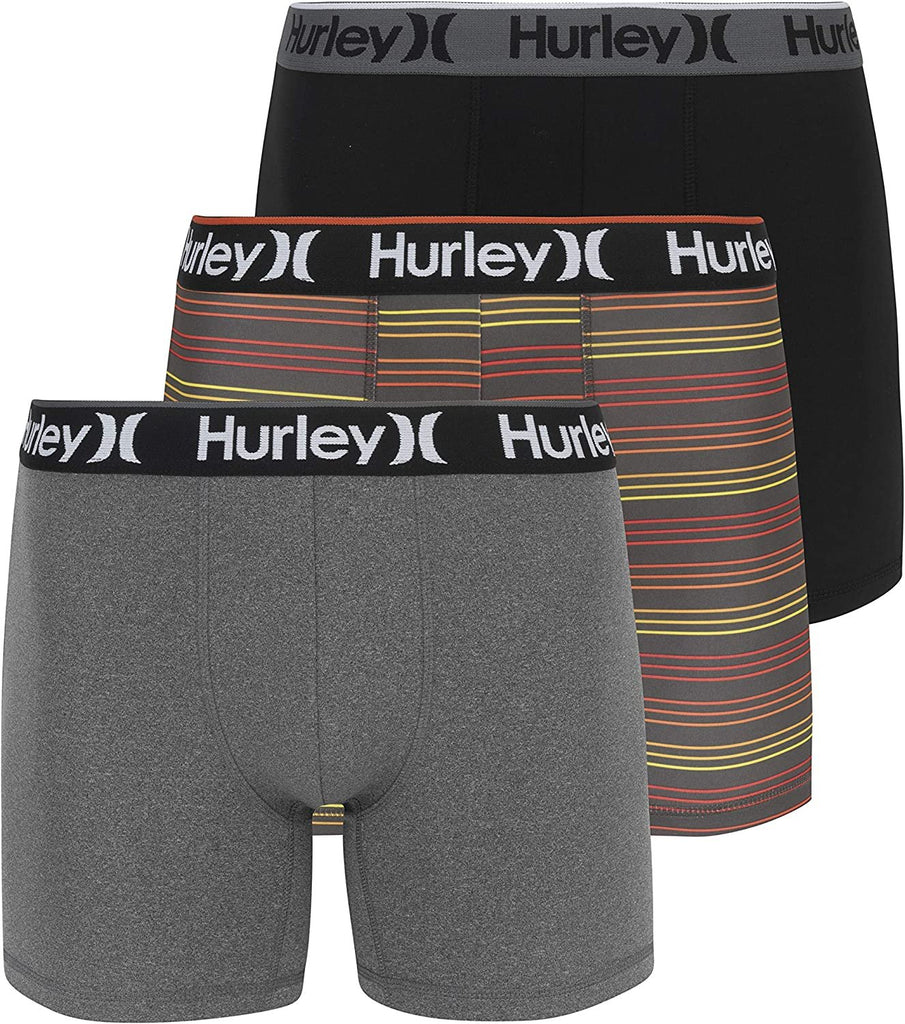 Hurley Men's 3 Pack Regrind Boxer Briefs