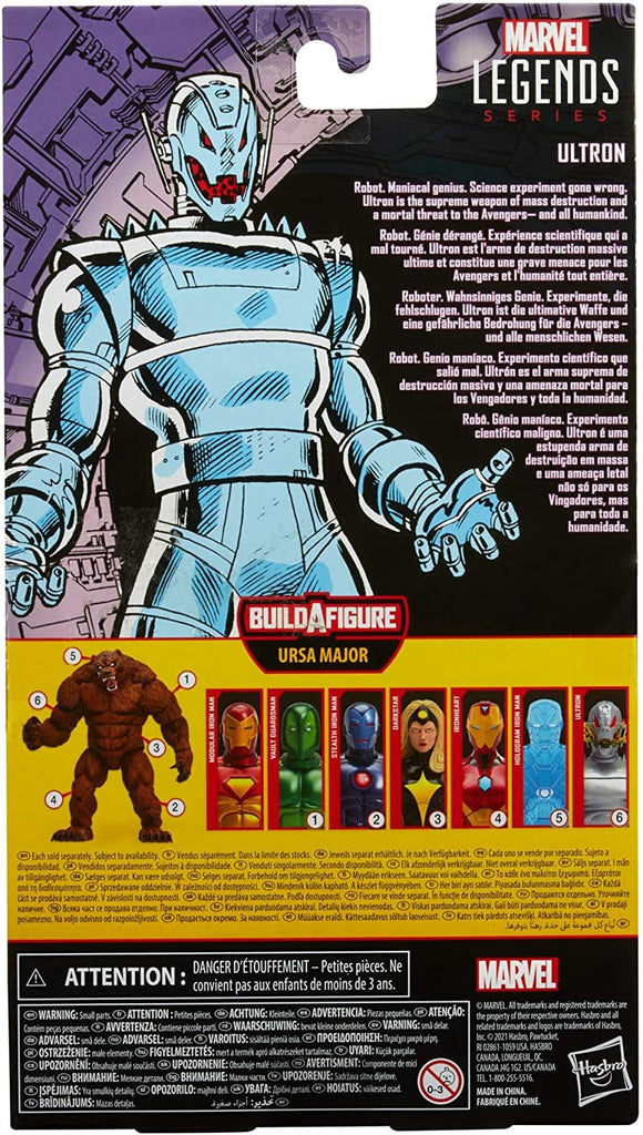 Marvel Hasbro Legends Series 6-inch Ultron Action Figure Toy, Premium Design and Articulation, Includes 5 Accessories and Build-A-Figure Part