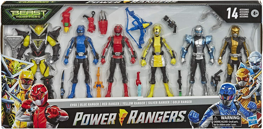 Power Rangers Beast Morphers 6 Inch Action Figure Multipack 6 Figures Included Power Rangers and Villain Toys with Accessories Inspired by The TV Show