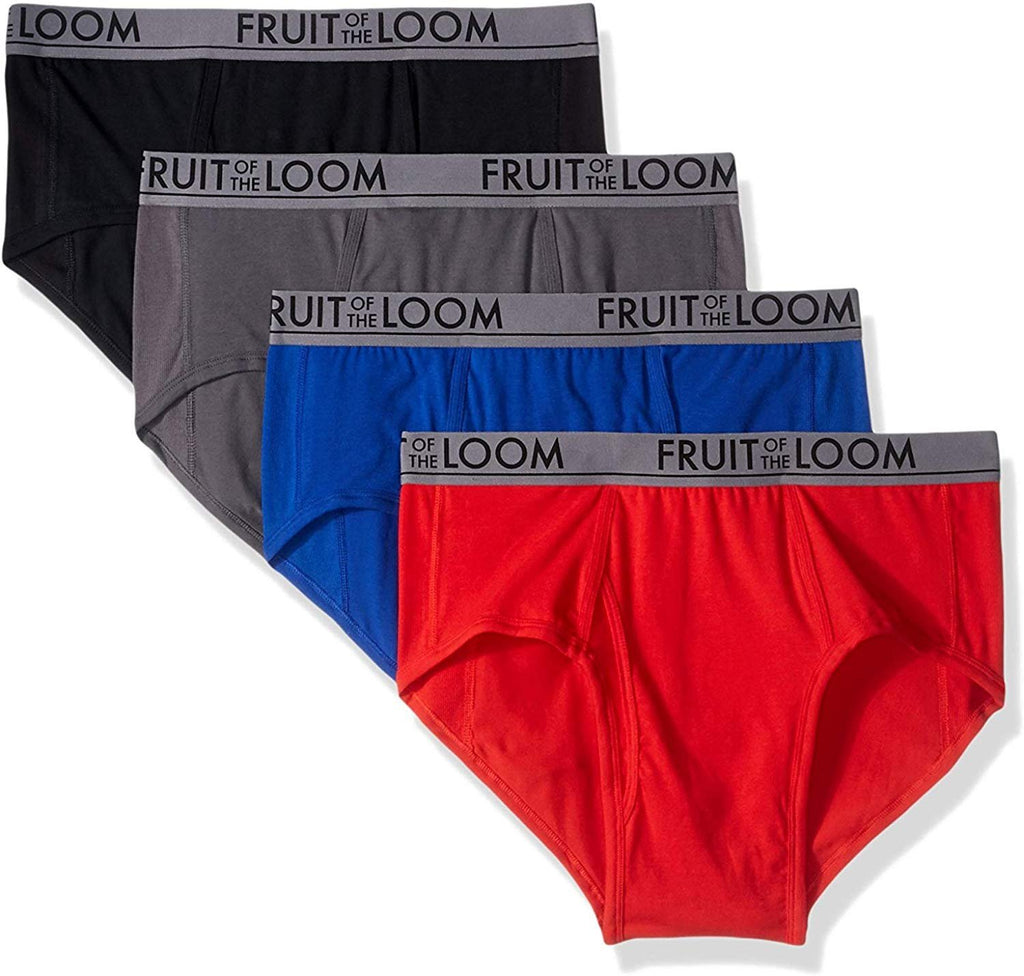 Fruit of the Loom Men's Underwear Basic Cotton Brief, Multi-Pack
