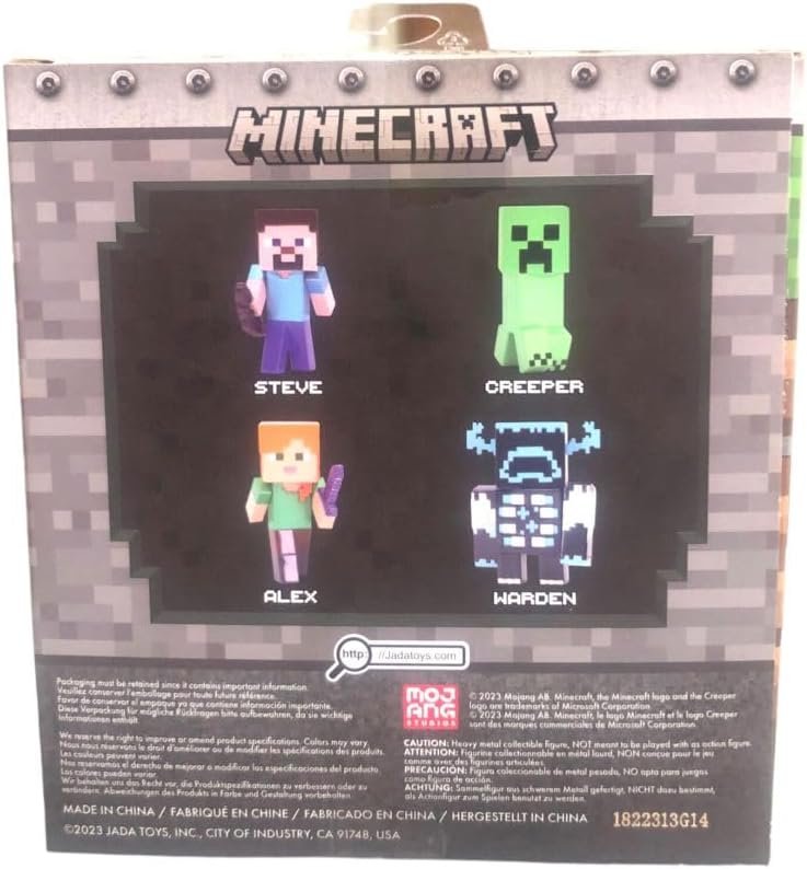 Minecraft 2.5" 4-Pack Collectible Die-Cast Figure, Toys for Kids and Adults