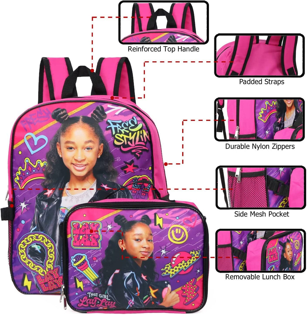 Girl School Backpack Lunch Box, Backpack Lunchbox Set Girl