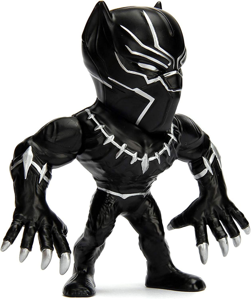 Jada Toys Metalfigs Marvel Avengers Black Panther 100% Die-cast Metal Collectible Figure, 4", Black